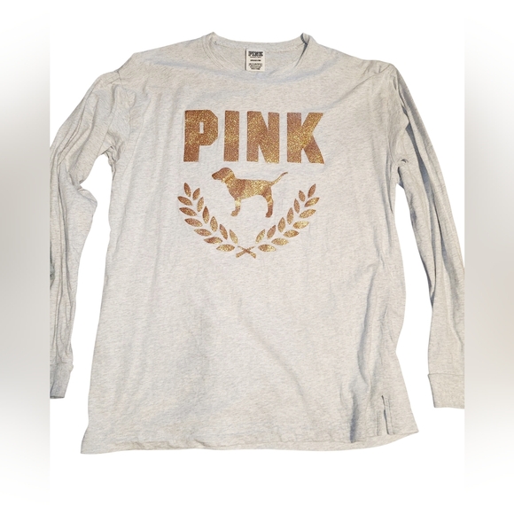 PINK Victoria's Secret Tops - PINK LONG SLEEVE TEE SIZE S